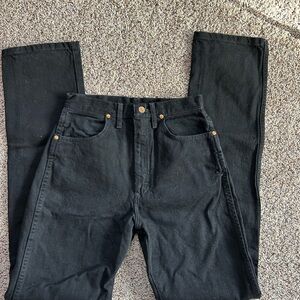 Wrangler Black Straight Leg Denim Jeans
